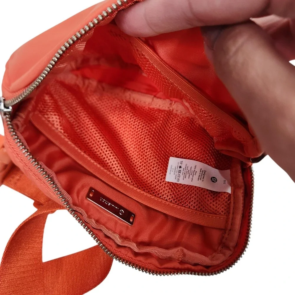 LULULEMON Everywhere Belt Bag Womens Orange Nylon Fanny Pack Adjustable Logo
